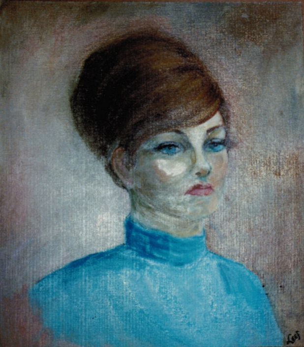 Lee Franclemont, portrait of Aunt Betty, 1960s, oil on board. Photo credit John FN Franclemont.