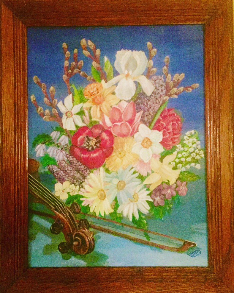 Lee Franclemont, untitled (music painting), 1965, oil on board. Photo credit Kelise Franclemont. Private collection.