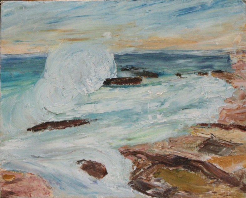 Lee Franclemont, untitled, approximately 1985, oil onboard. Photo credit Kelise Franclemont. Private collection.