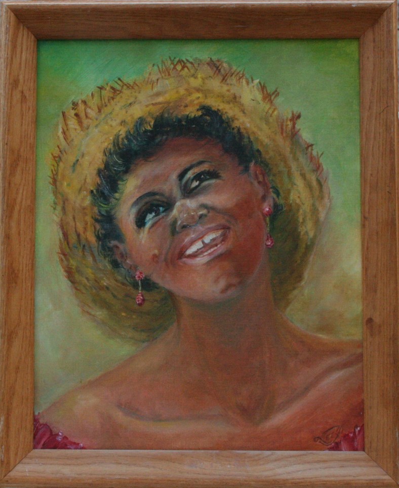 Lee Franclemont, 'Merry Meri (Happy am I)', 1969, oil on board. Photo credit Kelise Franclemont. Private collection.