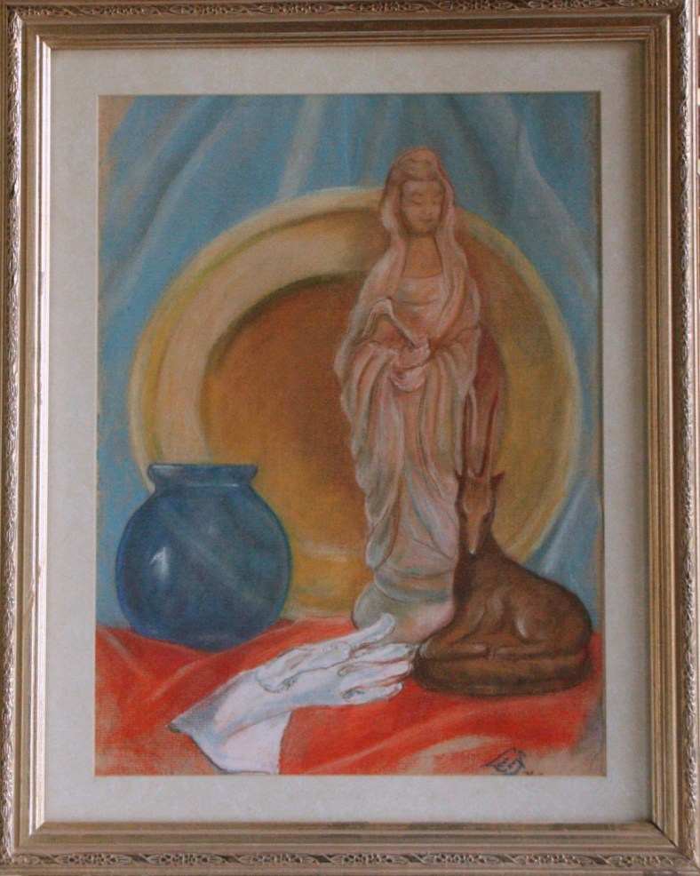 Lee Franclemont, untitled (still life), 1971, pastel on paper. Photo credit Kelise Franclemont. Private collection.