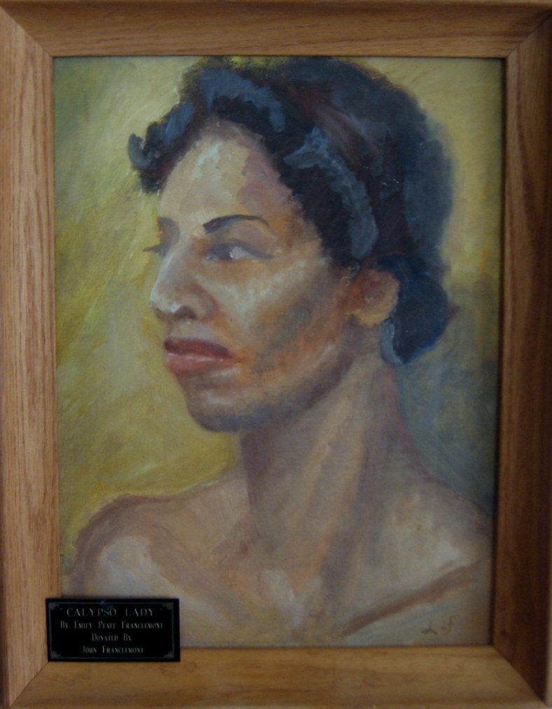 Lee Franclemont, 'Calypso Lady', 1941, oil on board. Image courtesy Genesee-Orleans Regional Arts Council, Batavia, NY.